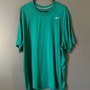 Nike Dri-Fit Athletic Crewneck Shirt Teal Green Big & Tall XXL